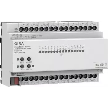 Gira KNX Actuador de conmutación y persiana/estor 16/8 canales 16 A REG Plus con KNX Secure 502800