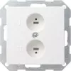 Gira toma de conexión para altavoces System 55, Standard 55, E2, Event, Event Klar, Event Opak, Esprit, ClassiX blanco puro (040203)