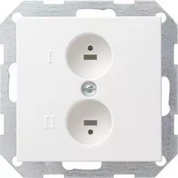 Gira toma de conexión para altavoces System 55, Standard 55, E2, Event, Event Klar, Event Opak, Esprit, ClassiX blanco puro (040203)