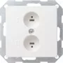 Gira toma de conexión para altavoces System 55, Standard 55, E2, Event, Event Klar, Event Opak, Esprit, ClassiX blanco puro (040203)