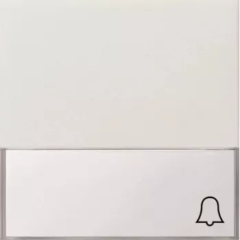 Gira Tecla símbolo de campana blanco puro brillante para pulsador 0679112