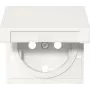 Gira 492227 Tapa con tapa abatible para toma de corriente SCHUKO, blanco puro mate