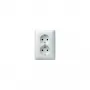 Gira Standard 55 Marco embellecedor para toma doble Schuko, blanco puro sedoso mate (0780 04)