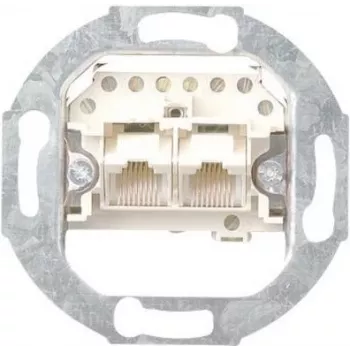 Gira Anillo de soporte con placa central para tomas de conexión UAE/IAE/ISDN, System 55, E2, Event, Esprit, ClassiX, F100, 1 elemento, empotrable, apertura 50x50 mm, termoplástico libre de halógenos 018700