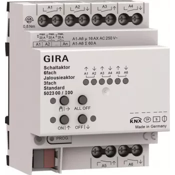 Gira actuador de conmutación y persiana 6f/3f 16 A 502300