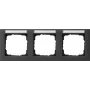 Gira System 55 Marco embellecedor 3 elementos horizontal negro brillante (109309)