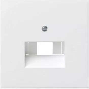 Gira System 55 Placa embellecedora para toma UAE/IAE/ISDN, blanco puro 0270112