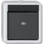 Gira System 55 Tapa de interruptor basculante, antracita mate, símbolo luz/apagado, encajable, termoplástico, libre de halógenos, resistente a los UV 515230