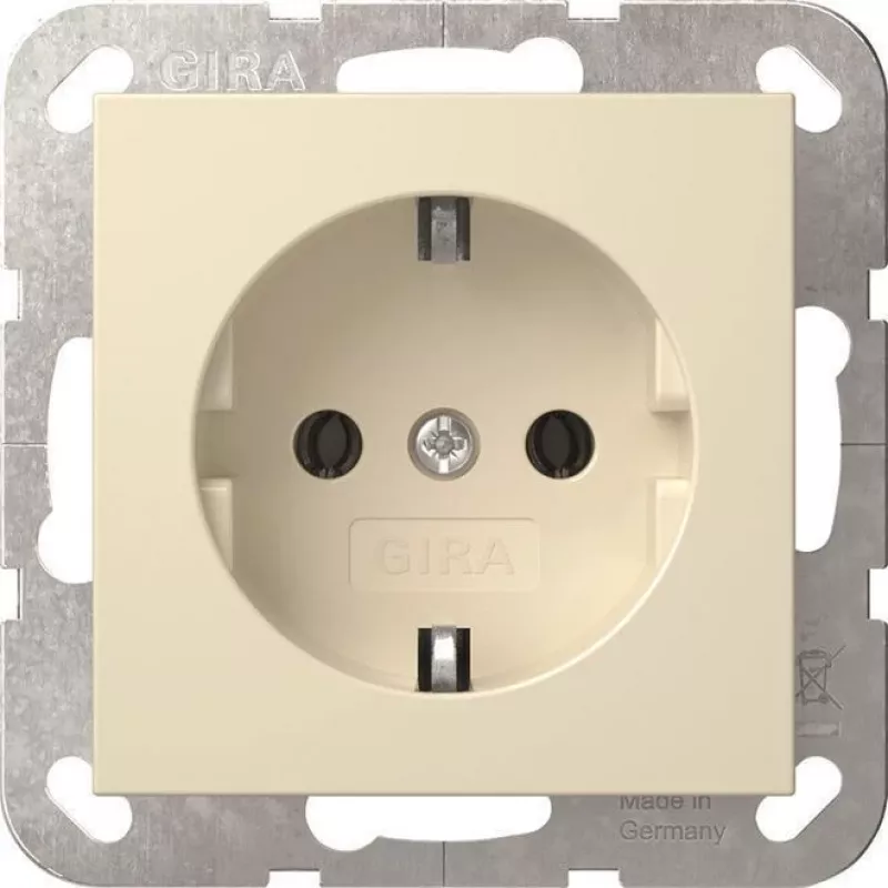 Gira System 55 Toma de corriente SCHUKO blanco crema (418801)