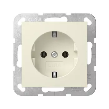 Gira System 55 Toma de corriente SCHUKO blanco crema (418801)