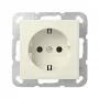Gira System 55 Toma de corriente SCHUKO blanco crema (418801)