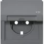 Gira TX_44 Tapa de toma SCHUKO con tapa abatible, antracita 492267