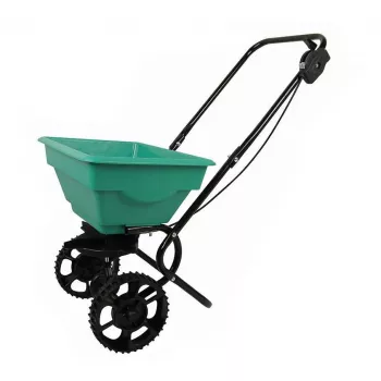 GIRMI Greenmill Esparcidor giratorio de jardín con ruedas 15L