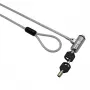 GIZZU Candado de cable para portátil T-Bar de 1,8 m con compatibilidad master-key - Candado de seguridad con llave para ranura Kensington, acero trenzado, Negro