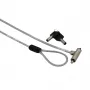 GIZZU Candado de cable en cuña de 1,8 m con 2 llaves para dispositivos con ranura Noble-Wedge - Negro