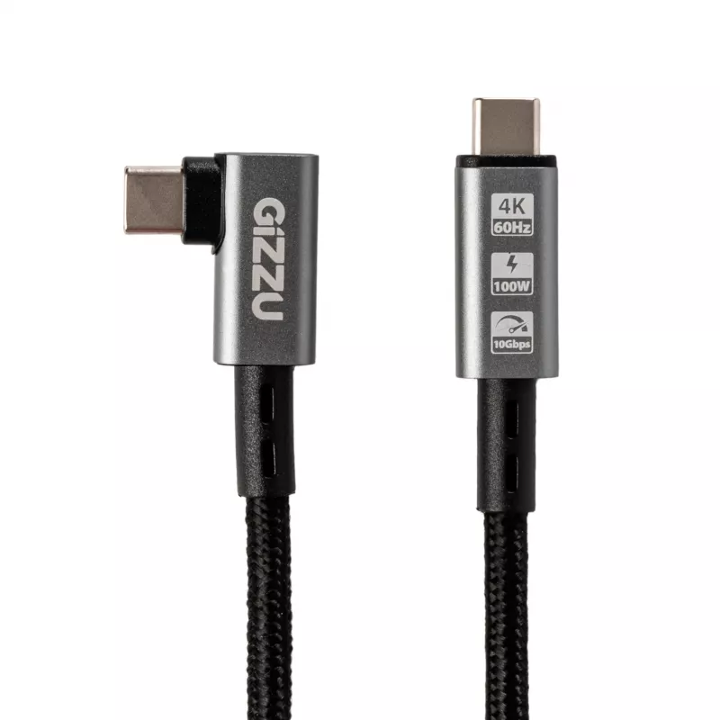 Cable en ángulo Type-C 100W 10Gbps Gizzu 1 m