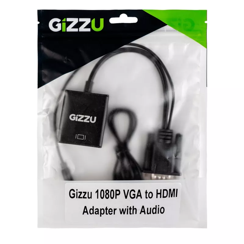 Gizzu Adaptador VGA a HDMI 1080P con audio
