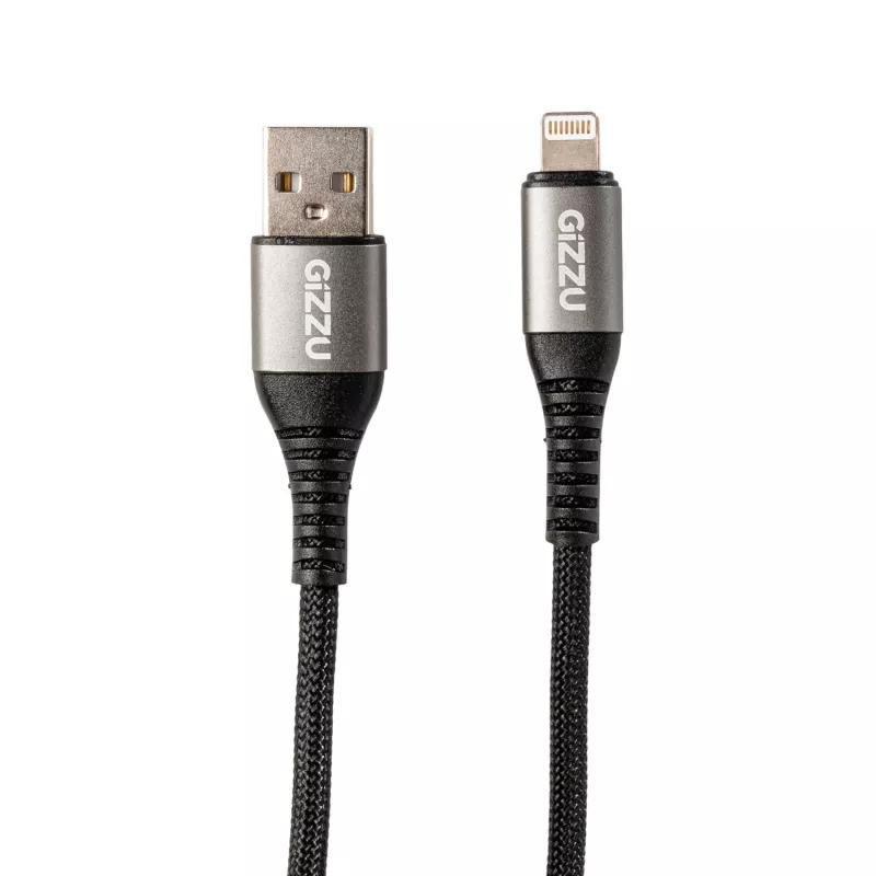 GIZZU cable USB a Lightning 12W 2 m – carga rápida y sincronización con certificación MFi