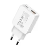 Gizzu Cargador de pared GaN de 2 puertos 45W USB-C PD y USB-A QC blanco