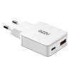 Gizzu Cargador de pared GaN de 2 puertos 45W USB-C PD y USB-A QC blanco