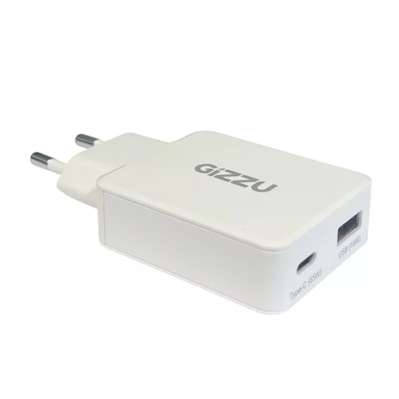 Gizzu Cargador de pared GaN 65W de 2 puertos