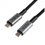 GIZZU cable trenzado USB-C a USB-C 240W 20Gbps 1m Negro
