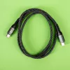 Cable trenzado USB-C a USB-C GIZZU 240W 480Mbps 1m negro