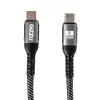 Cable trenzado USB-C a USB-C GIZZU 240W 480Mbps 1m negro