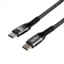 Cable trenzado USB-C a USB-C GIZZU 240W 480Mbps 1m negro