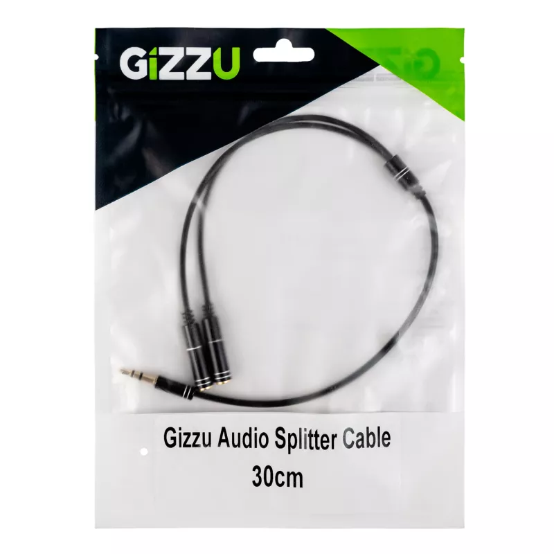 Gizzu Cable divisor de audio de 3 polos - negro
