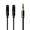 Gizzu Cable divisor de audio de 3 polos - negro