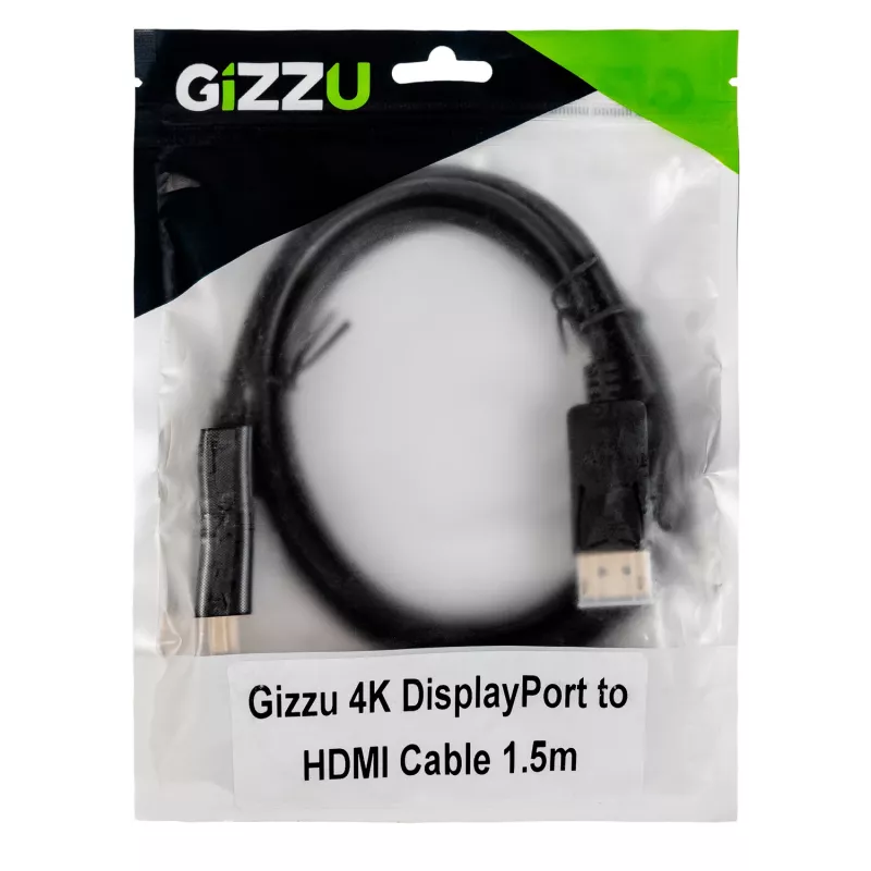 Cable Gizzu DisplayPort a HDMI 4K60Hz 1,5 m