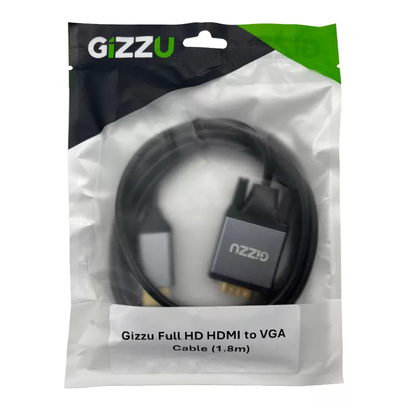 Cable HDMI a VGA Full HD Gizzu (1,8 m) - negro