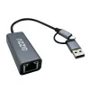 Gizzu Adaptador Type-C/A a Gigabit de Alta Velocidad Poli