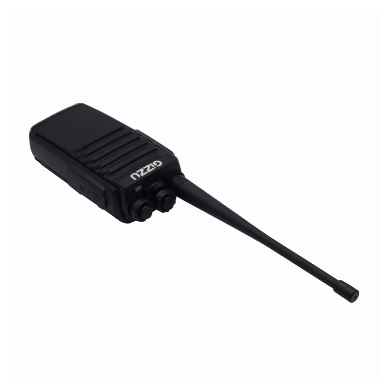 Gizzu Patrol Walkie Talkie Set PMR446 Radio bidireccional de 8 canales con VOX, Scan, Linterna – Negro/Naranja (pack de 2)