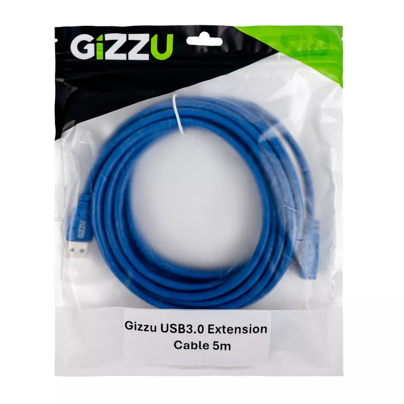 Gizzu cable alargador USB 3.0 5m - Azul
