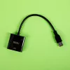 Adaptador Gizzu USB 3.0 a VGA – Convertidor de vídeo externo Full HD 1080p, USB-A macho a VGA hembra, alimentado por bus, negro