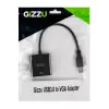 Adaptador Gizzu USB 3.0 a VGA – Convertidor de vídeo externo Full HD 1080p, USB-A macho a VGA hembra, alimentado por bus, negro