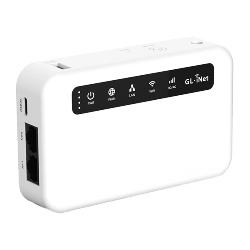 Router portátil GL.iNet Puli 4G LTE con batería de 5000mAh, OpenWrt, VPN, Wi-Fi 4, 2x Ethernet, USB, MicroSD, Negro