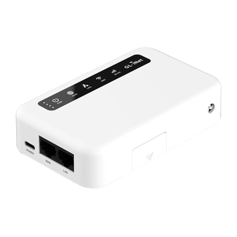 Router portátil GL.iNet Puli 4G LTE con batería de 5000mAh, OpenWrt, VPN, Wi-Fi 4, 2x Ethernet, USB, MicroSD, Negro