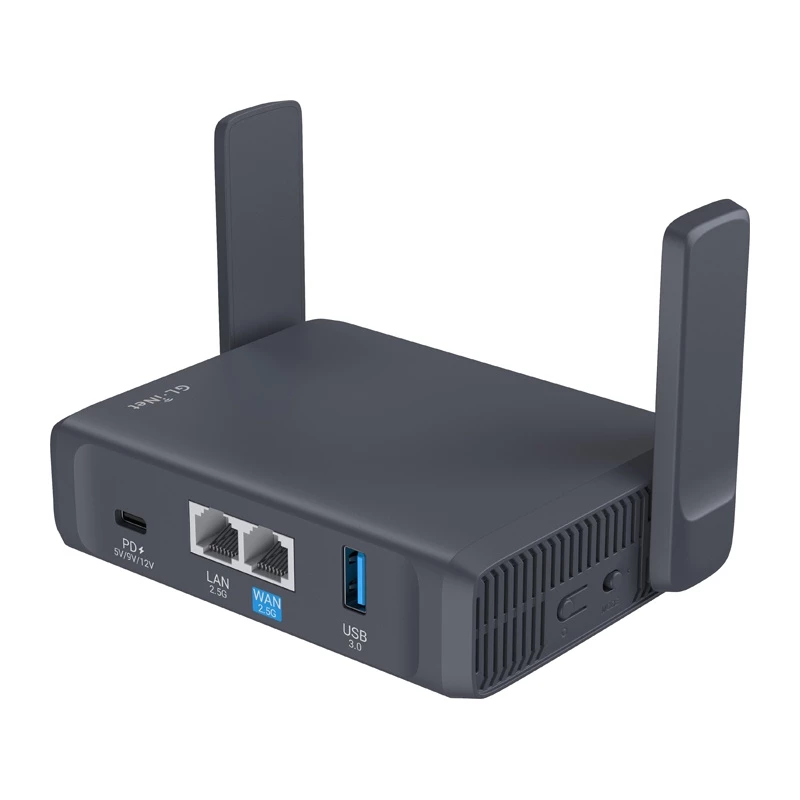 Router WLAN Gigabit de doble banda GL.iNet Slate 7 AC750 con OpenWrt, USB 2.0, ranura MicroSD, soporte VPN