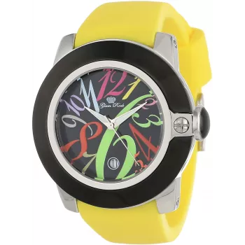 GLAM ROCK Reloj de pulsera cronógrafo de cuarzo suizo para mujer GR32036 44mm Silicona negra