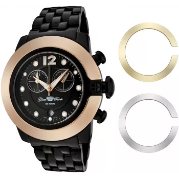 GLAM ROCK GR32183 reloj de pulsera de cuarzo suizo hombre 44 mm silicona negra