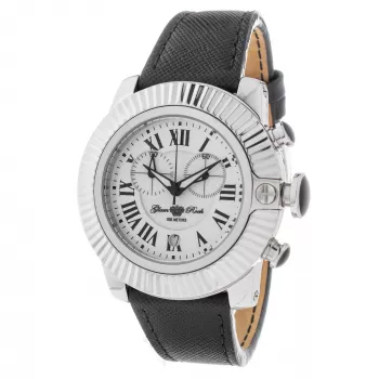 GLAM ROCK reloj mujer GR32107 44mm cronógrafo de cuarzo suizo silicona blanca