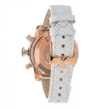 GLAM ROCK Reloj de mujer de cuarzo GR32166R 44mm Correa de silicona blanca