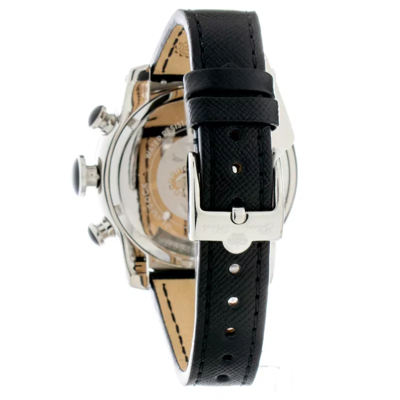 GLAM ROCK Reloj de mujer suizo de cuarzo GR32118 44mm piel negra
