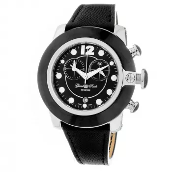 GLAM ROCK Reloj de mujer suizo de cuarzo GR32118 44mm piel negra