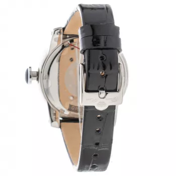 GLAM ROCK Reloj de mujer GR32018-BB (44mm) - Cuarzo suizo, bisel de cerámica negro, correa de silicona