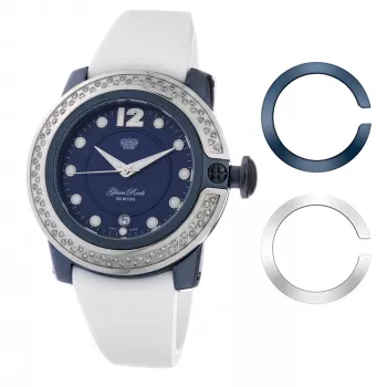 GLAM ROCK Reloj de mujer GR32049D 44mm Acero inoxidable Cronógrafo de cuarzo suizo