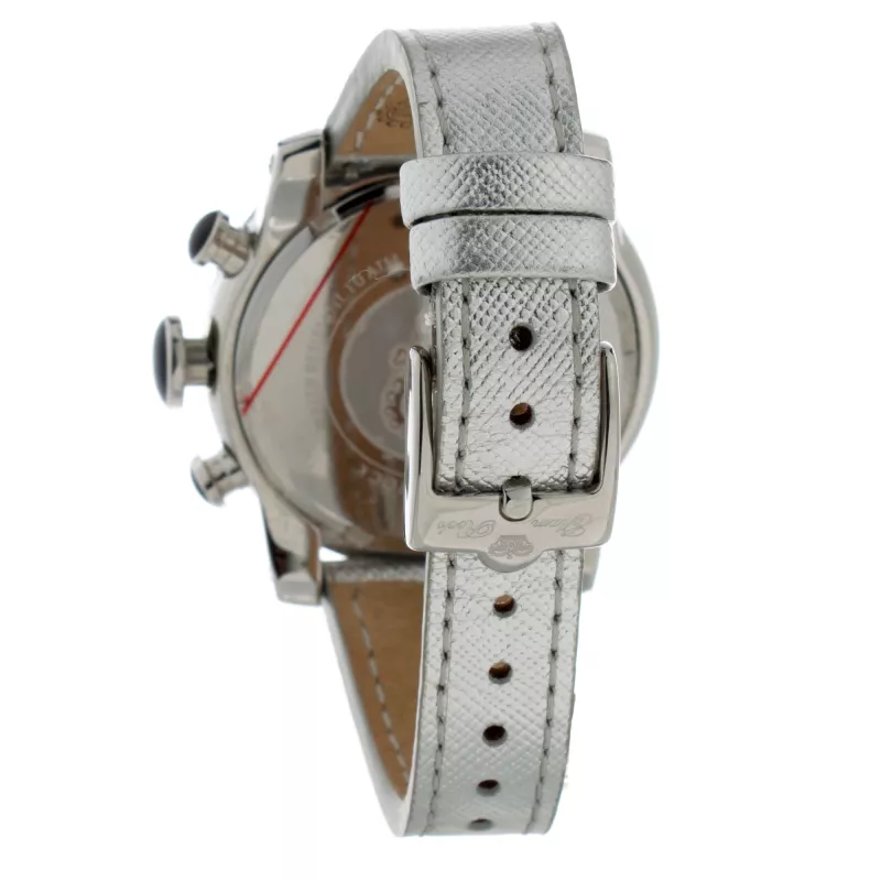 GLAM ROCK reloj de mujer de cuarzo suizo GR32116 (44mm) – acero inoxidable, correa de silicona negra